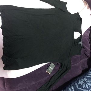 Black cold shoulder long sleeve Forever 21 NWT